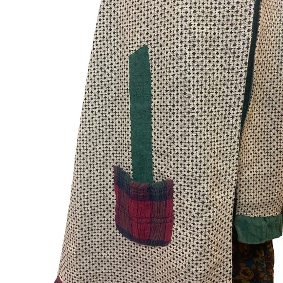 Ian Mosh S.L Multi-Layer Sleeveless Check Tweed Floral Ruffle Dress - Picture 9 of 16